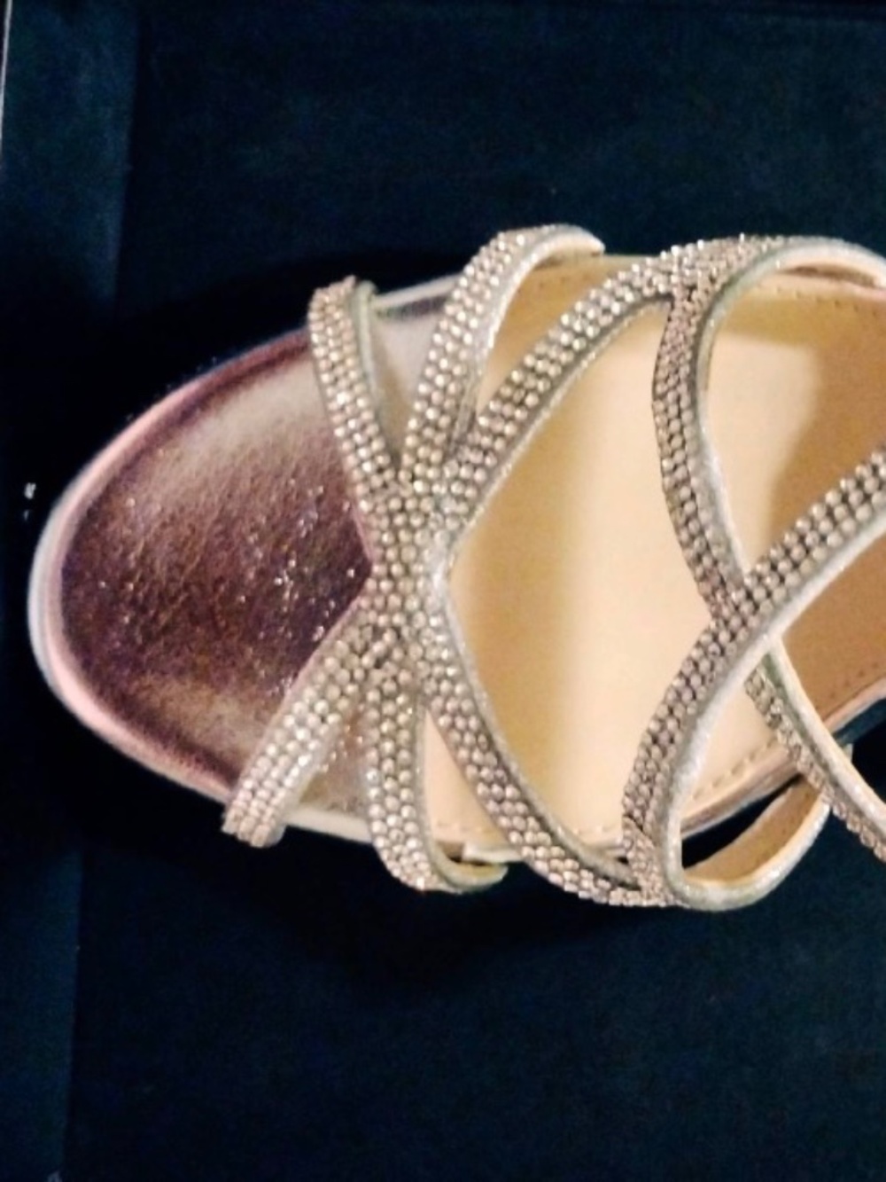 Nina Silver Rhinestone Evening Bridal Party Heels Size 8 New